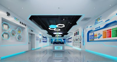 现代医药科技展厅3D模型下载